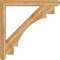 Ekena Millwork Merced Craftsman Rough Sawn Bracket w/ Offset Brace, Western Red Cedar, 6"W x 44"D x 44"H BKT0604X44X44MRC04RWR - alternate 2